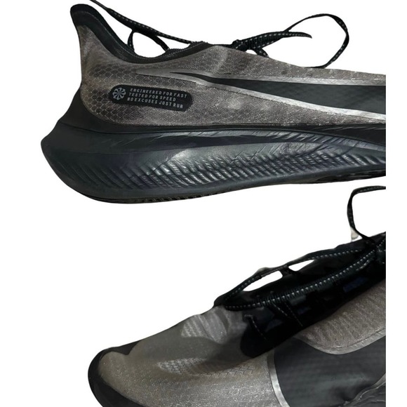 Nike Zoom Gravity Running Mens Shoes 13 Black/Anthracite BQ3202-004 Gray - Picture 4 of 9